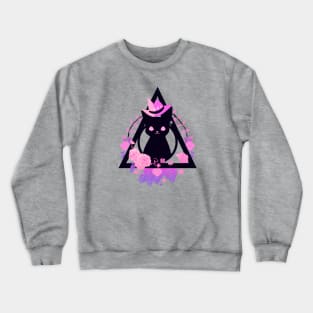 Pastel Goth Cute Witchy Black Cat Crewneck Sweatshirt